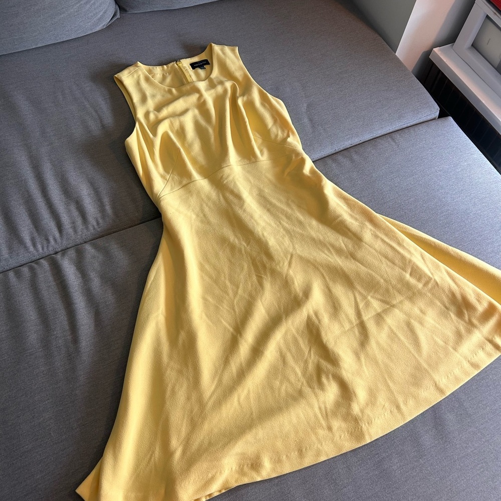 The Limited Yellow Sleeveless A-Line Mini Dress